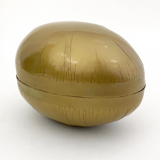 6" Golden Paper Easter Egg Container ~ Germany